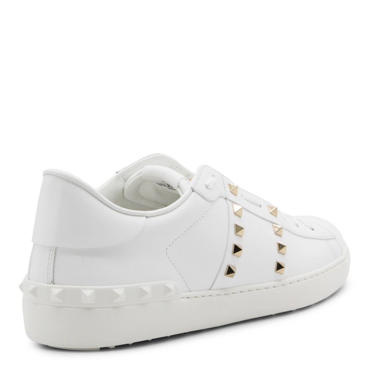WHITE LEATHER OPEN SNEAKERS
