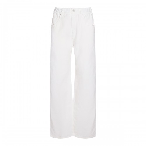 WHITE COTTON JEANS