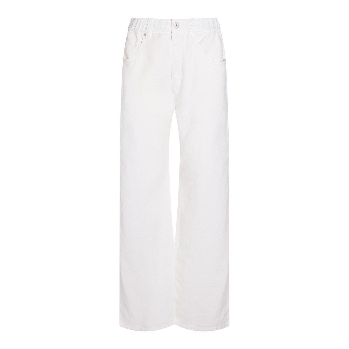 WHITE COTTON JEANS
