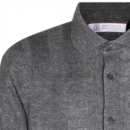 GREY LINEN BLEND SHIRT