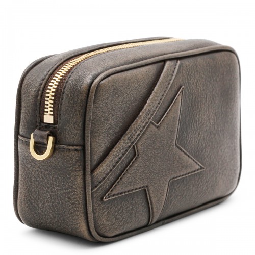 DARK BROWN LEATHER CROSSBODY BAG
