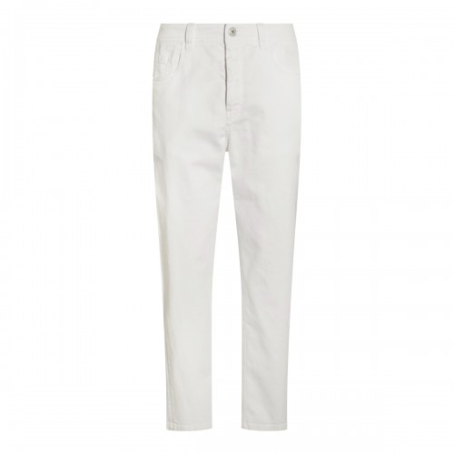 WHITE COTTON JEANS