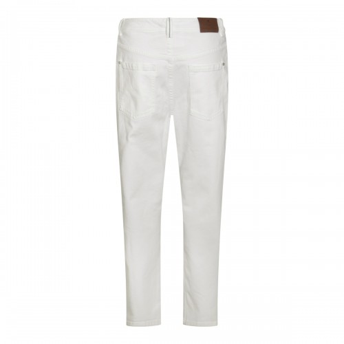 WHITE COTTON JEANS
