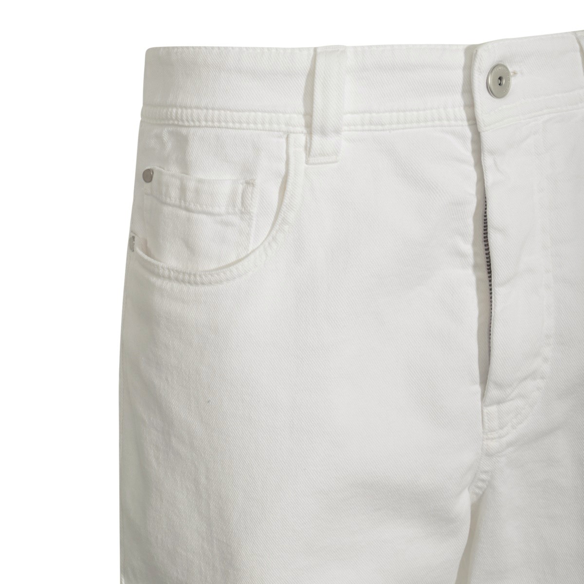 WHITE COTTON JEANS