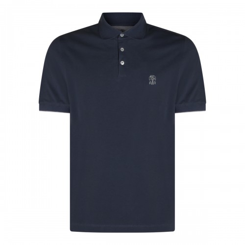 BLUE COTTON POLO SHIRT
