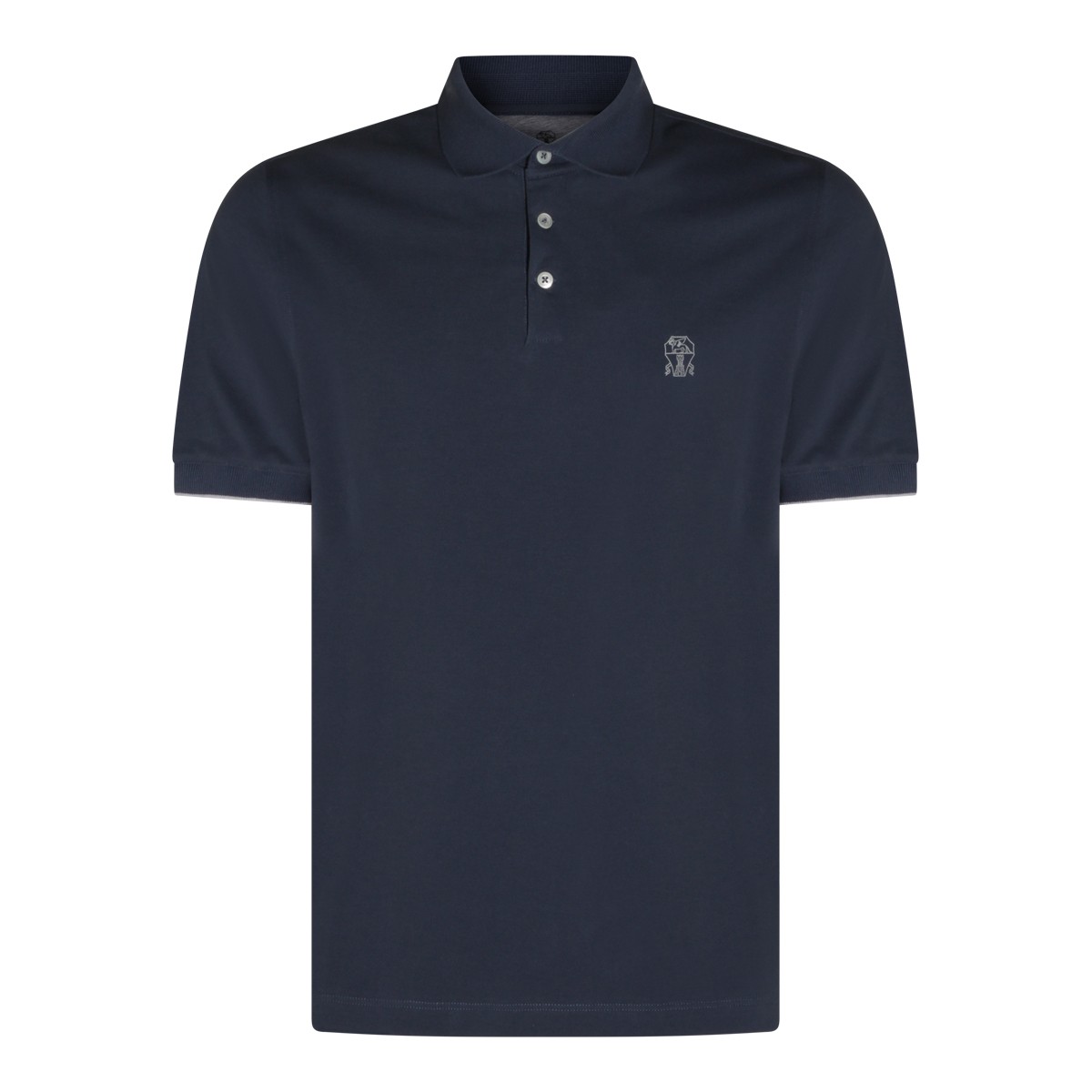 BLUE COTTON POLO SHIRT