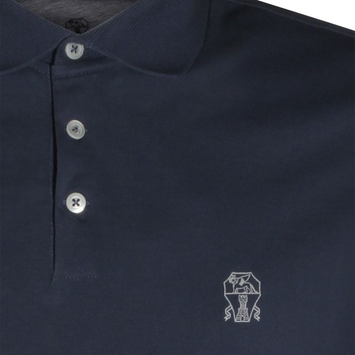 BLUE COTTON POLO SHIRT