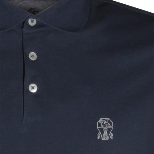 BLUE COTTON POLO SHIRT