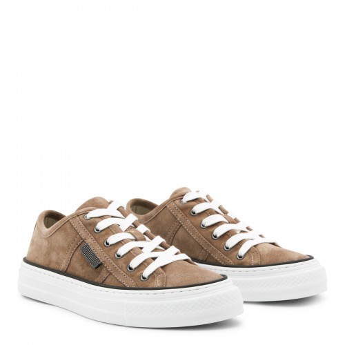 BROWN LEATHER SNEAKERS