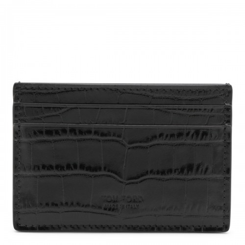 BLACK LEATHER CARD HOLDER
