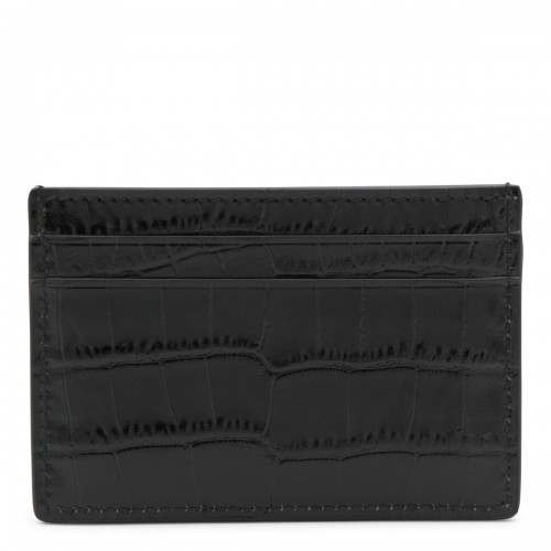 BLACK LEATHER CARD HOLDER 2