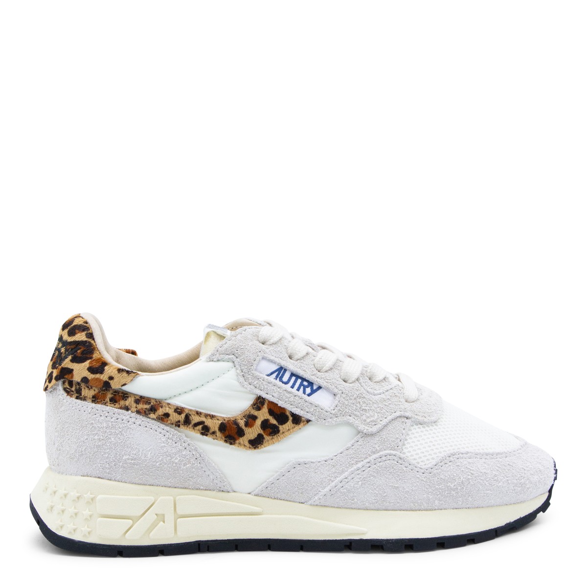 WHITE AND LEOPARD LEATHER REELWIND...