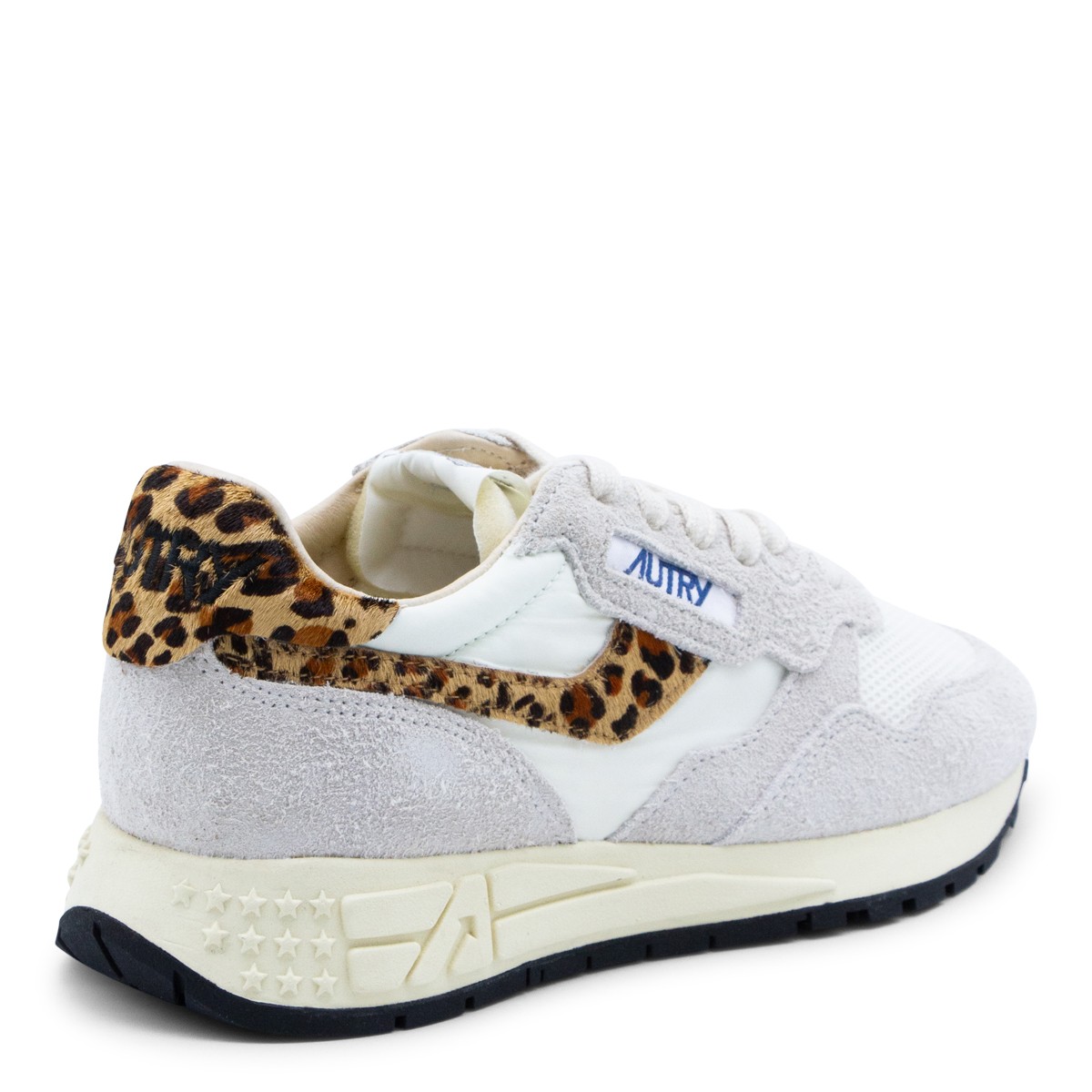 WHITE AND LEOPARD LEATHER REELWIND...