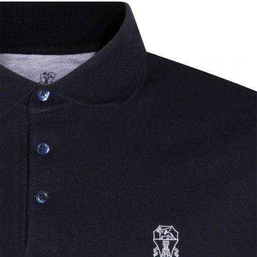 NAVY COTTON POLO SHIRT