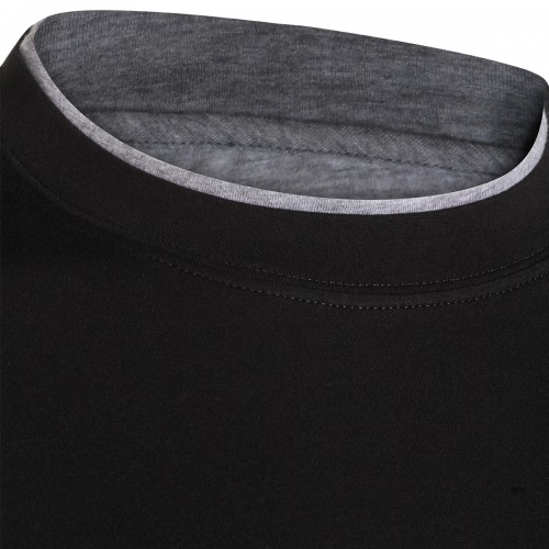 BLACK COTTON T-SHIRT