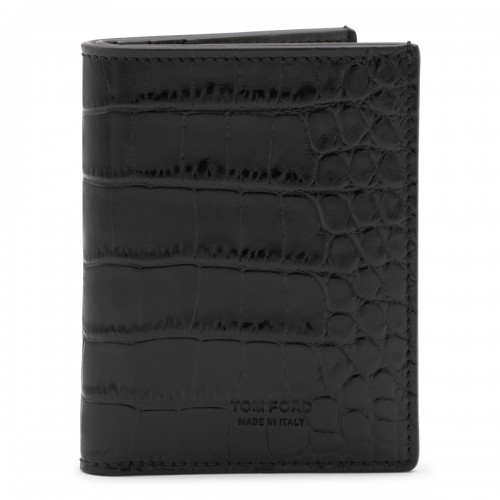 BLACK LEATHER CARD HOLDER