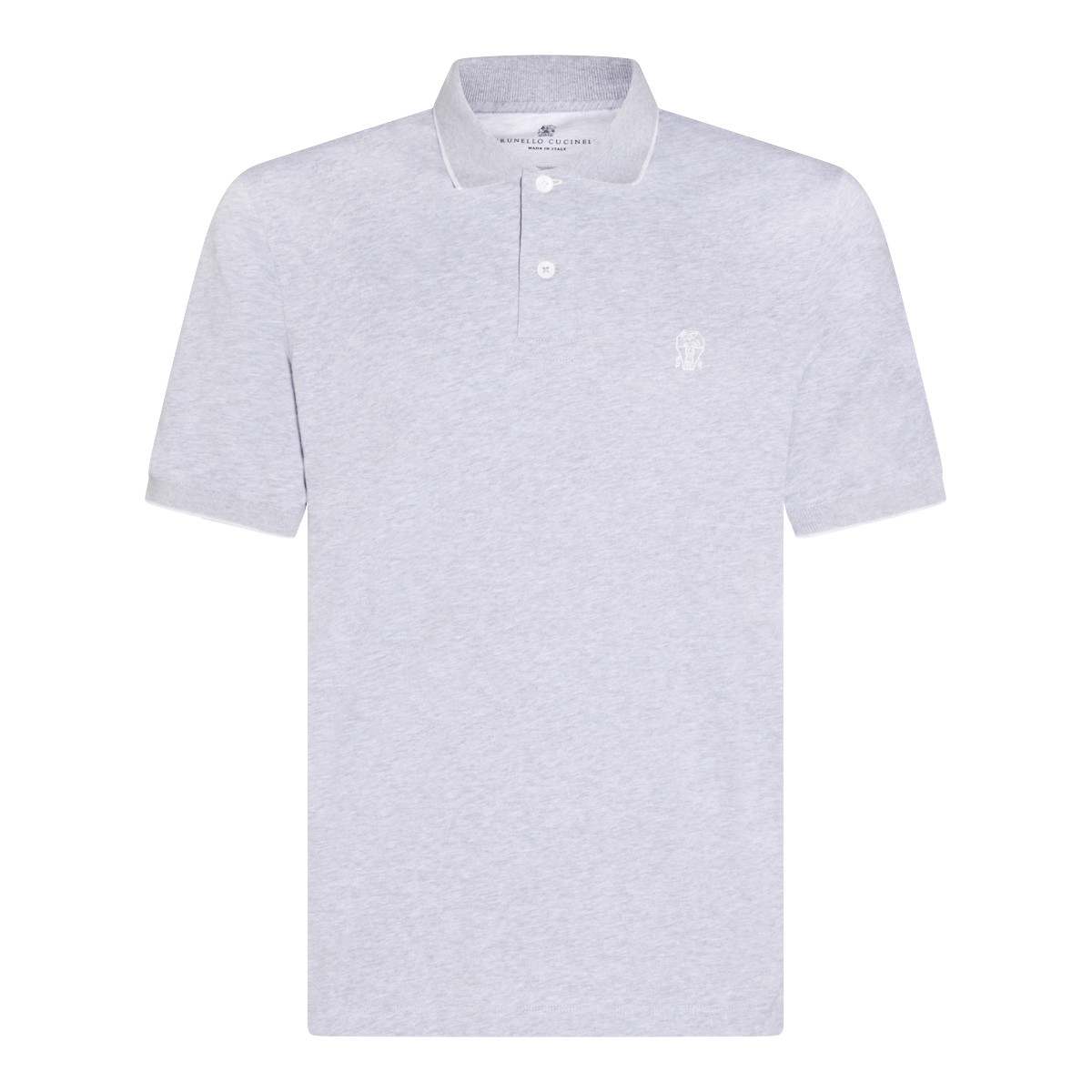 GREY COTTON POLO SHIRT