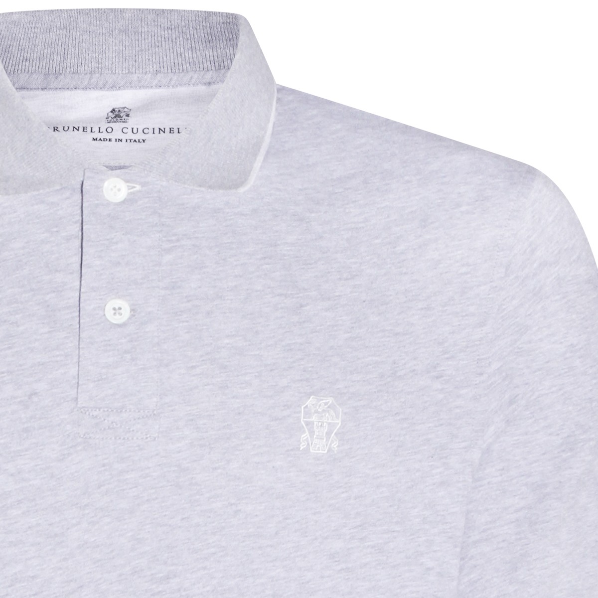 GREY COTTON POLO SHIRT