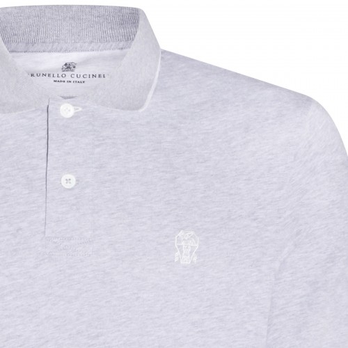 GREY COTTON POLO SHIRT