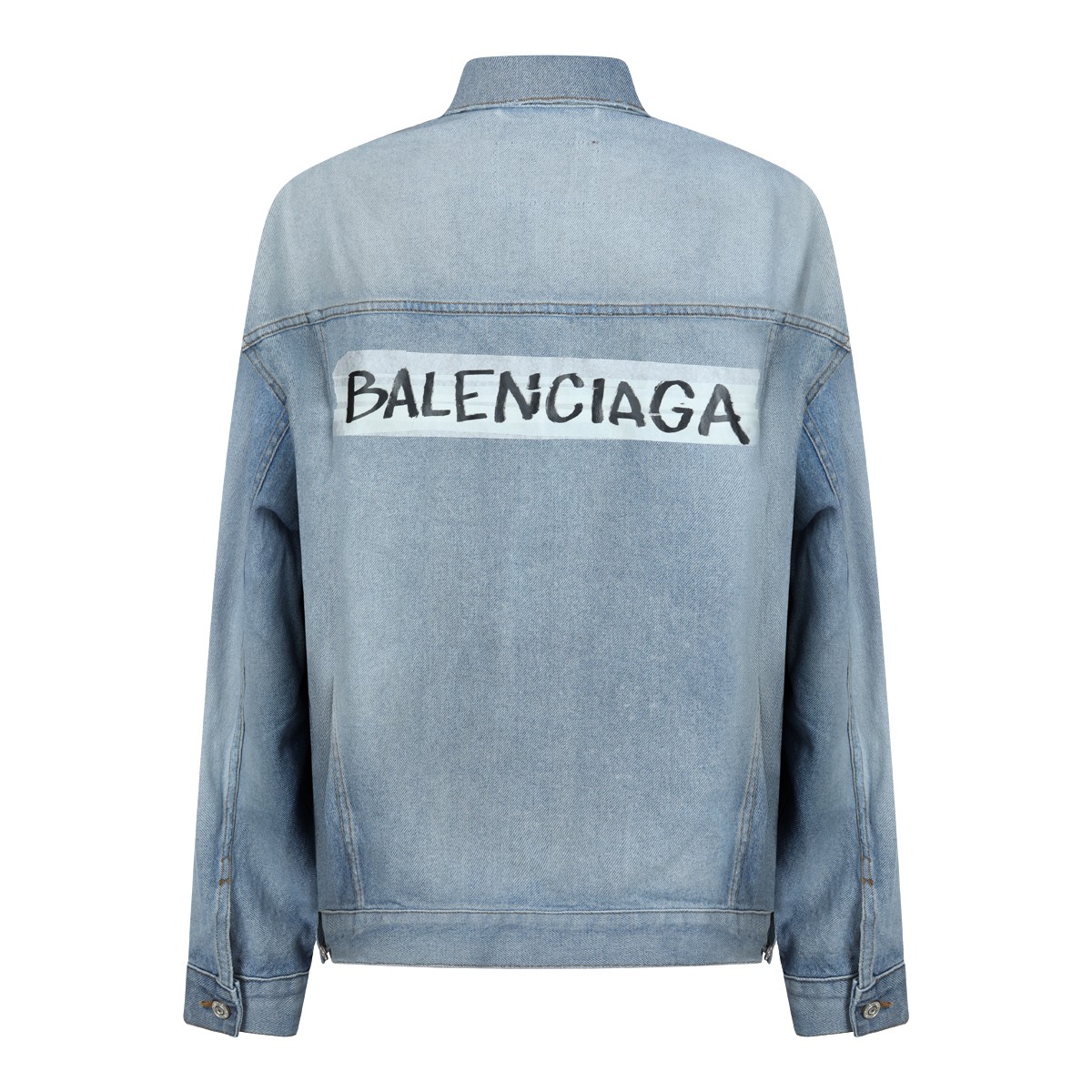 LIGHT BLUE COTTON DENIM JACKET