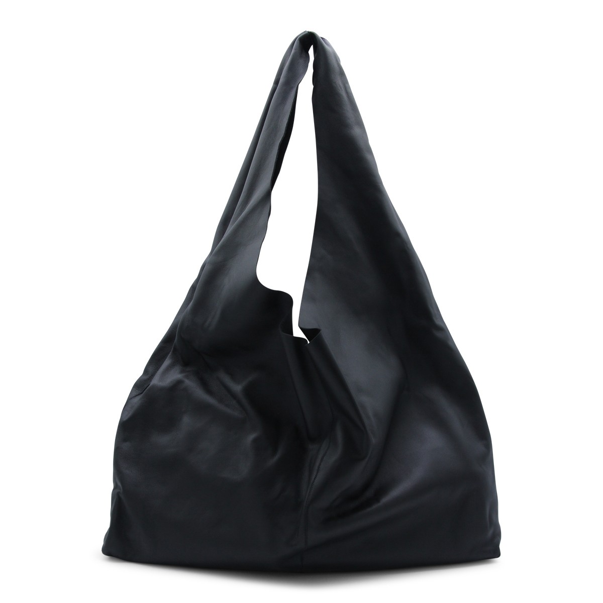 BLACK LEATHER NEW BINDLE TOTE