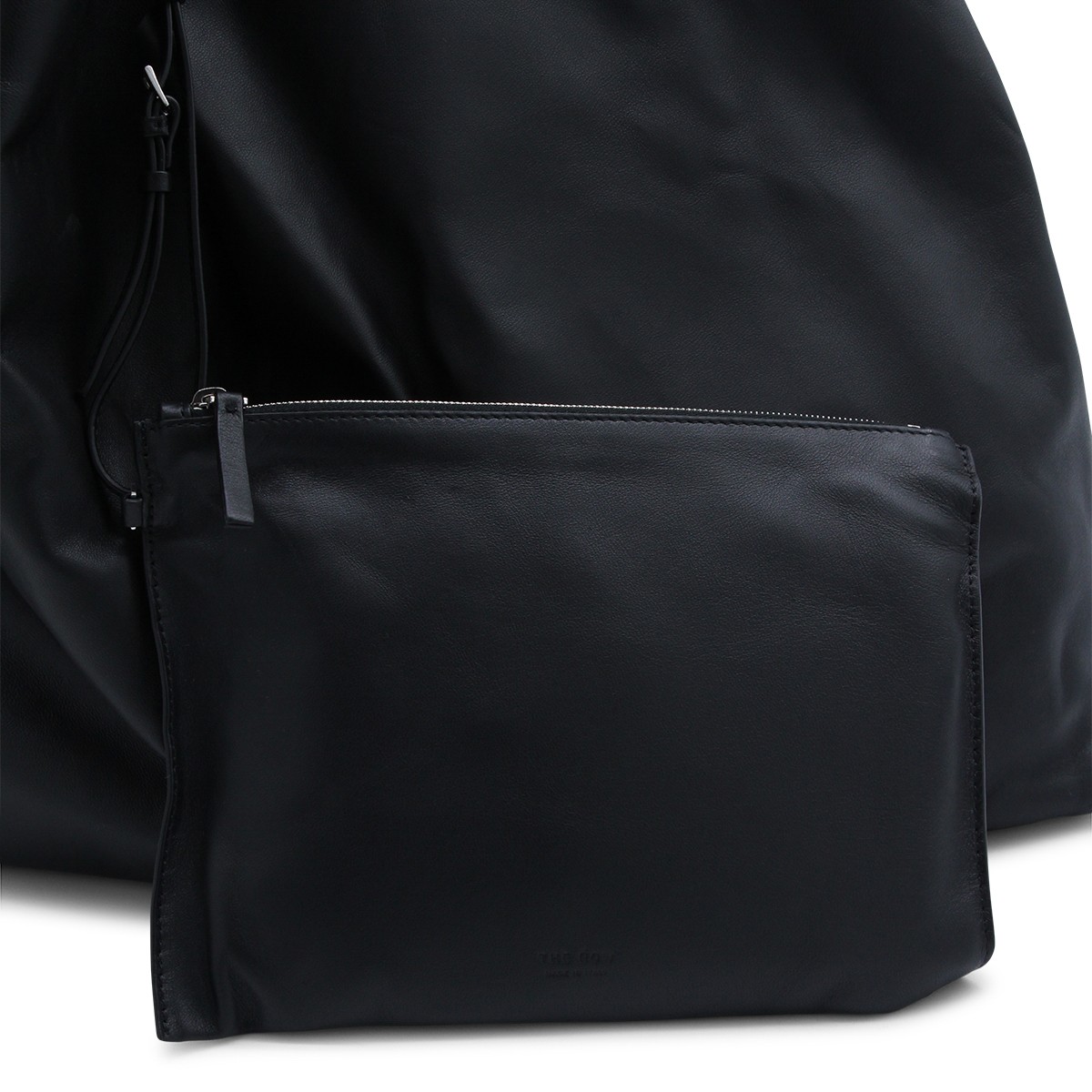 BLACK LEATHER NEW BINDLE TOTE
