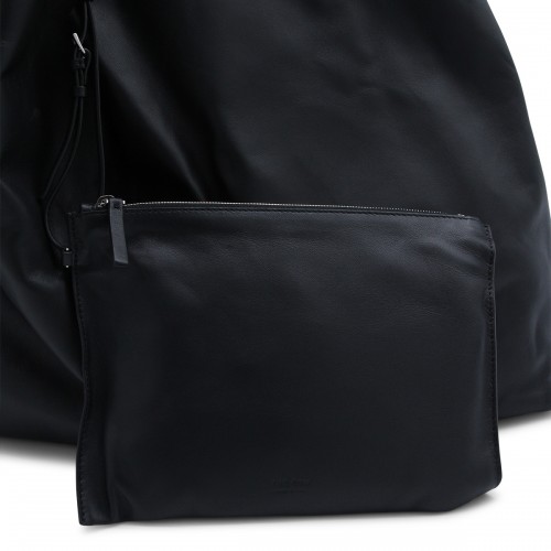 BLACK LEATHER NEW BINDLE TOTE