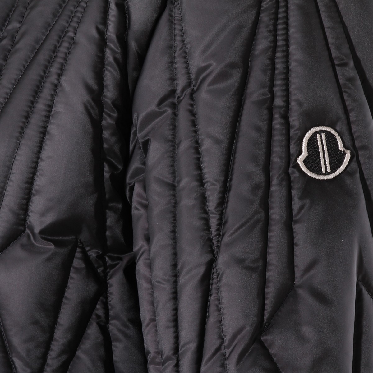 BLACK GEOCAMO FLIGHT DOWN JACKET