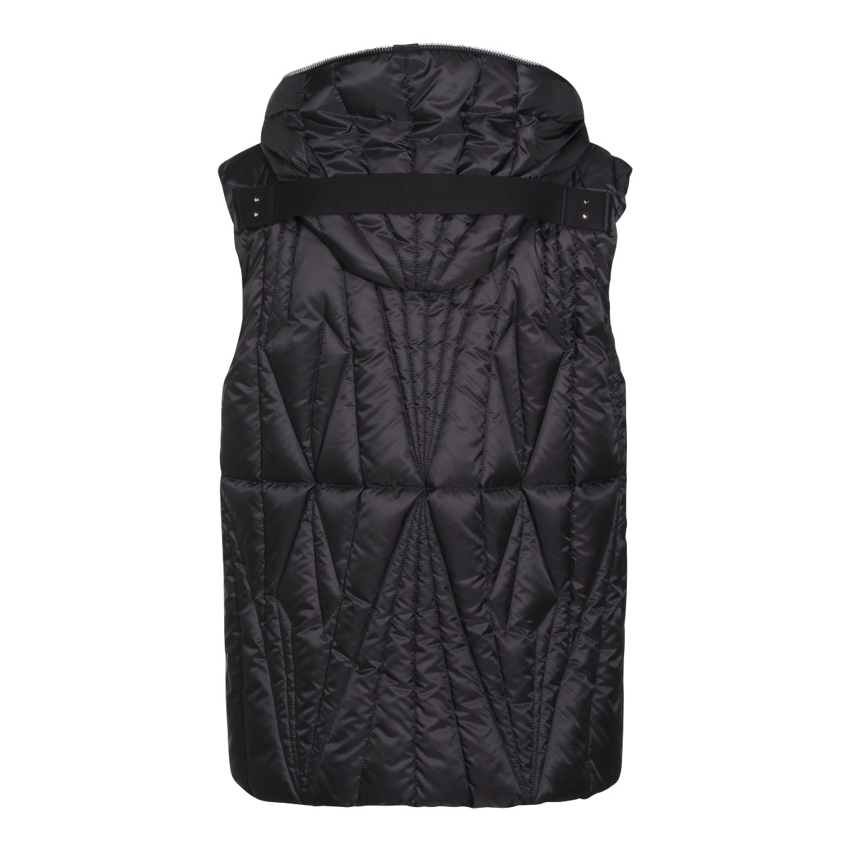 BLACK GEOCAMO ZIPLOCK DOWN JACKET
