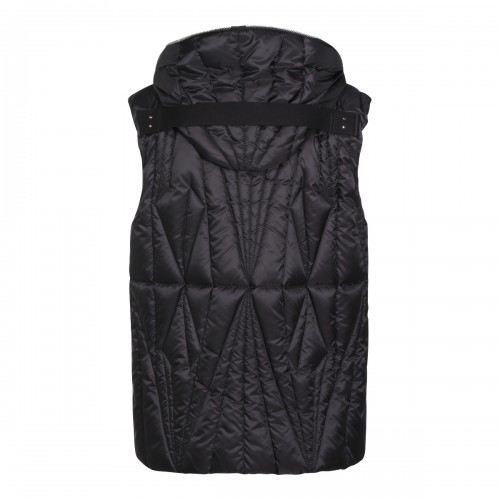 BLACK GEOCAMO ZIPLOCK DOWN JACKET