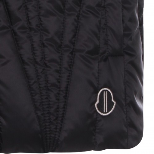 BLACK GEOCAMO ZIPLOCK DOWN JACKET