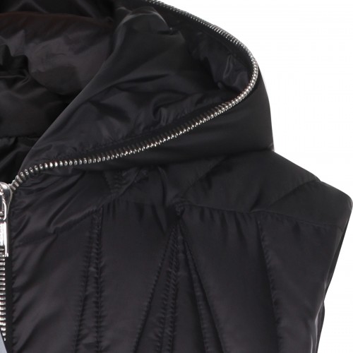 BLACK GEOCAMO ZIPLOCK DOWN JACKET
