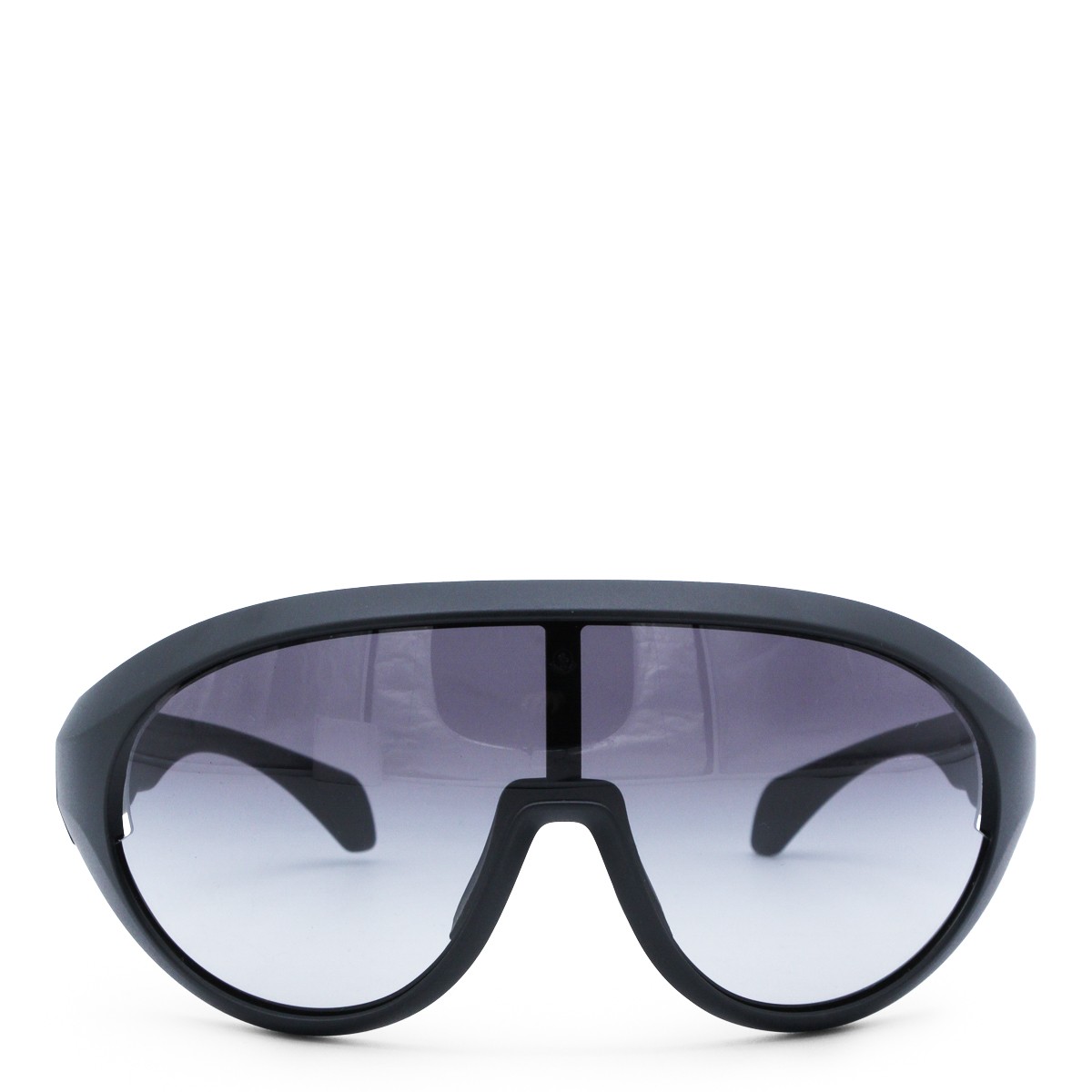 BLACK CONTRAST OVAL SUNGLASSES