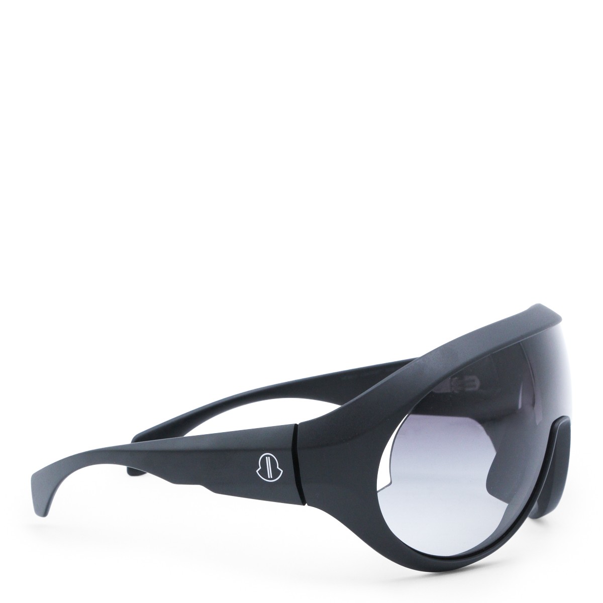 BLACK CONTRAST OVAL SUNGLASSES