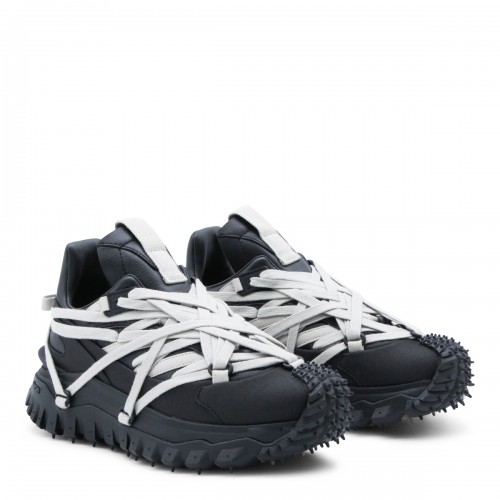 BLACK LEATHER TRAILGRIP MEGALACE SNEAKERS