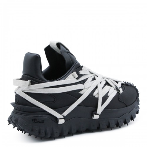 BLACK LEATHER TRAILGRIP MEGALACE SNEAKERS