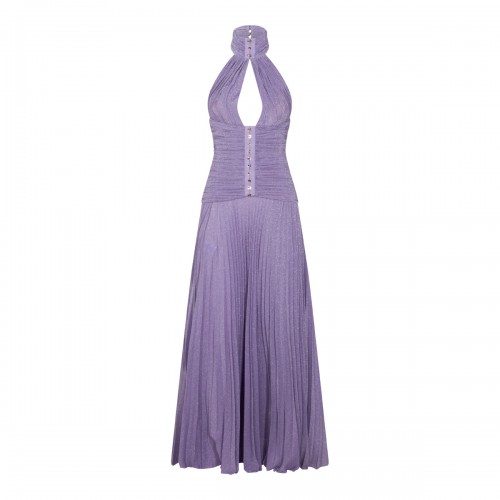 LIGHT VIOLET LAME JERSEY DRESS