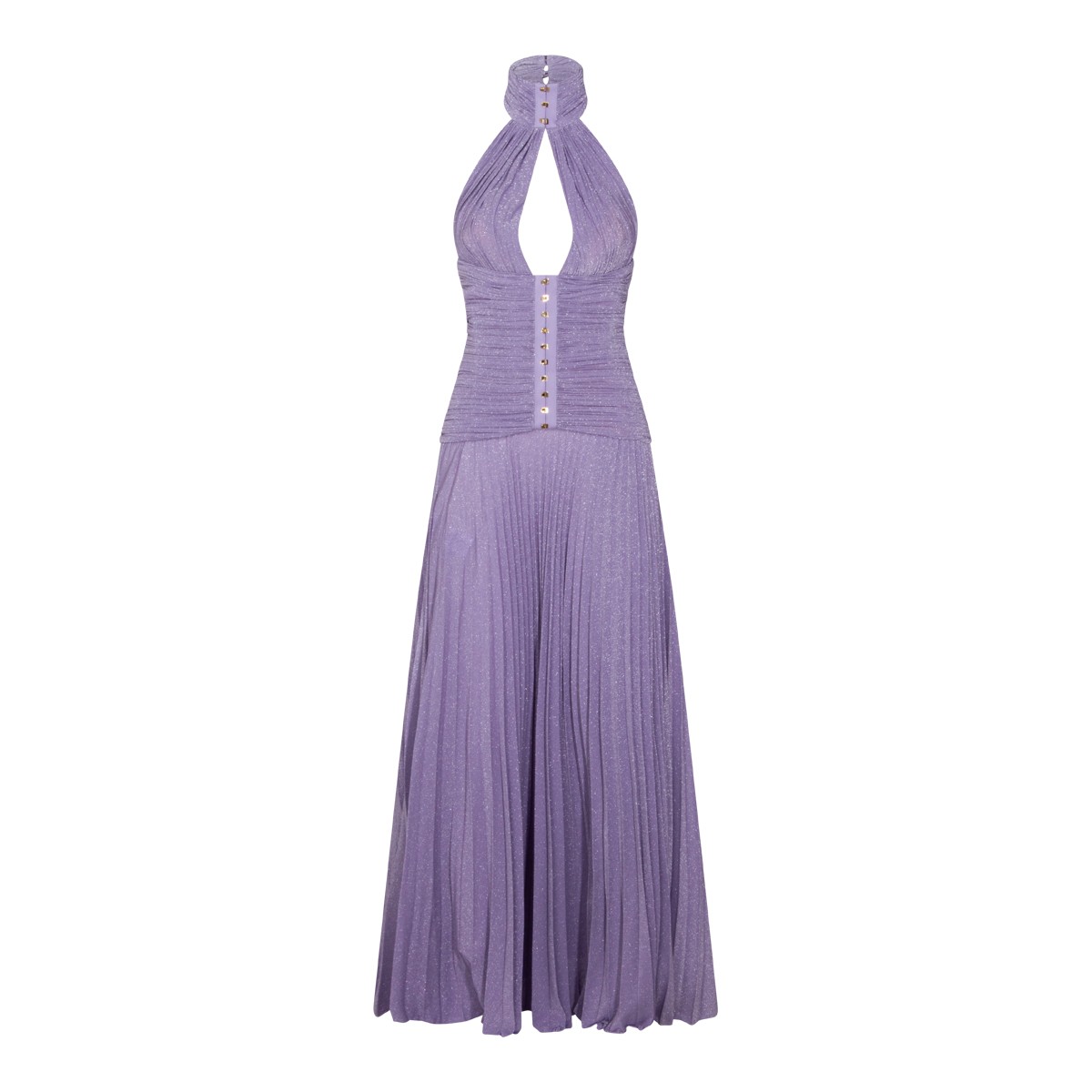 LIGHT VIOLET LAME JERSEY DRESS