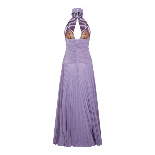 LIGHT VIOLET LAME JERSEY DRESS