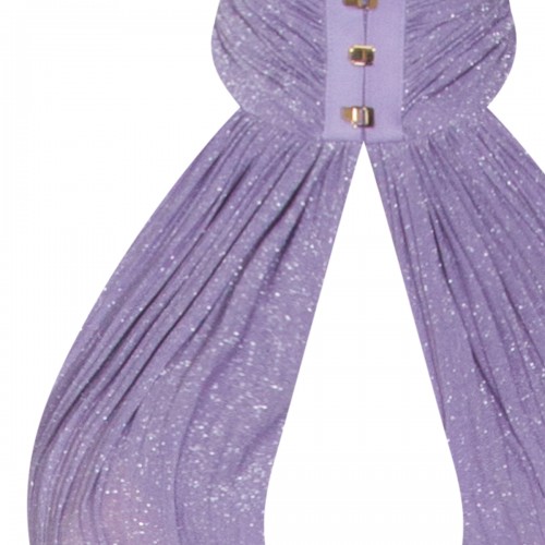 LIGHT VIOLET LAME JERSEY DRESS