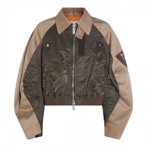 KAHKI AND BEIGE CASUAL JACKET