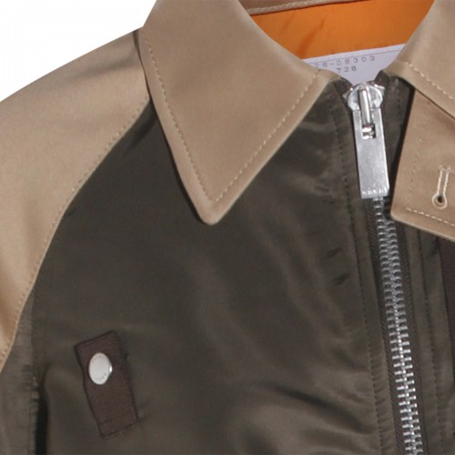 KAHKI AND BEIGE CASUAL JACKET