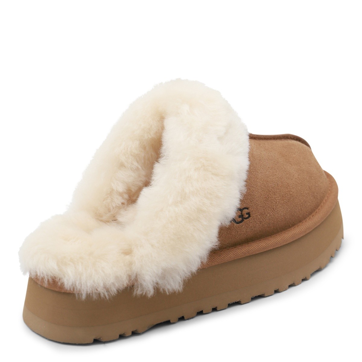 GREY SUEDE DISQUETTE SLIPPERS