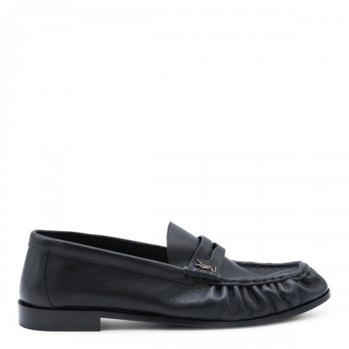 BLACK LEATHER LOAFERS
