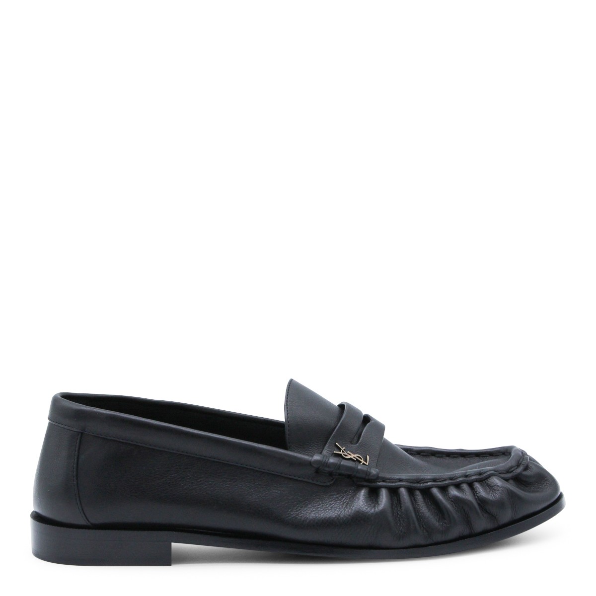 BLACK LEATHER LOAFERS
