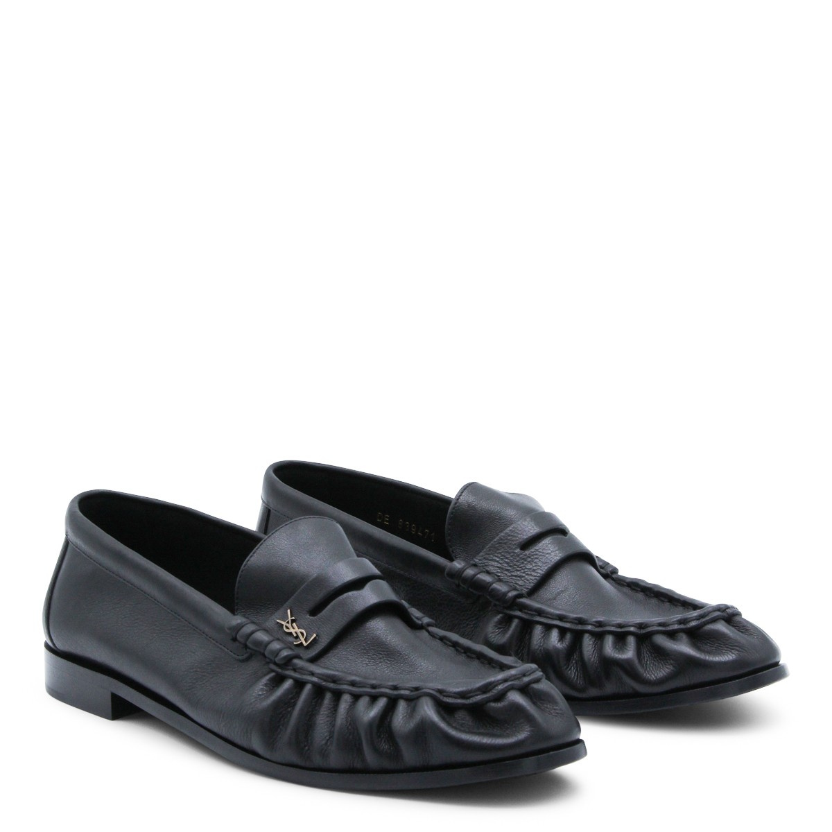 BLACK LEATHER LOAFERS