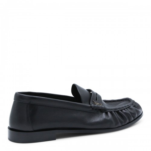 BLACK LEATHER LOAFERS