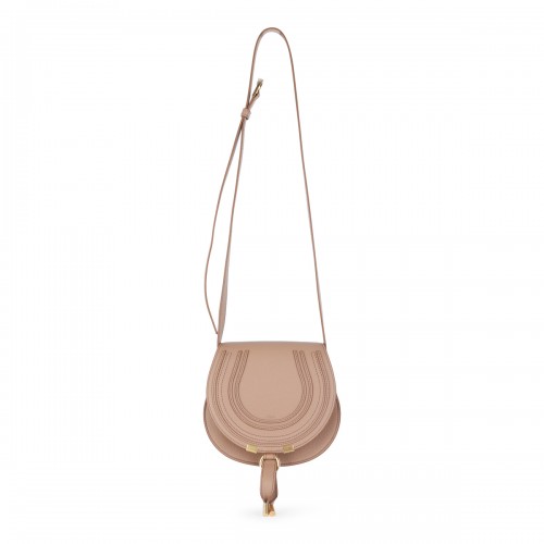 LIGHT PINK LEATHER MARCIE CROSSBODY BAG
