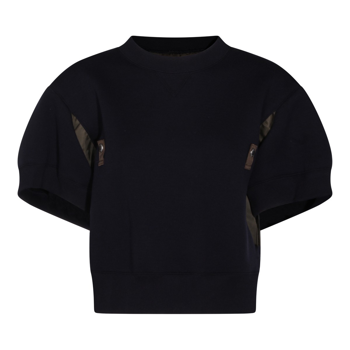 NAVY AND KHAKI COTTON SWEATSHIRT