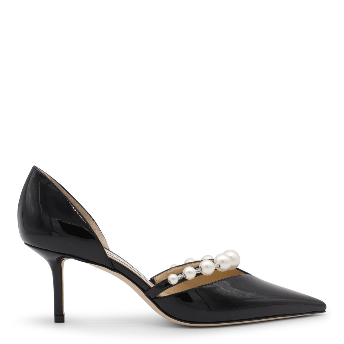 BLACK LEATHER AURELIE PUMPS
